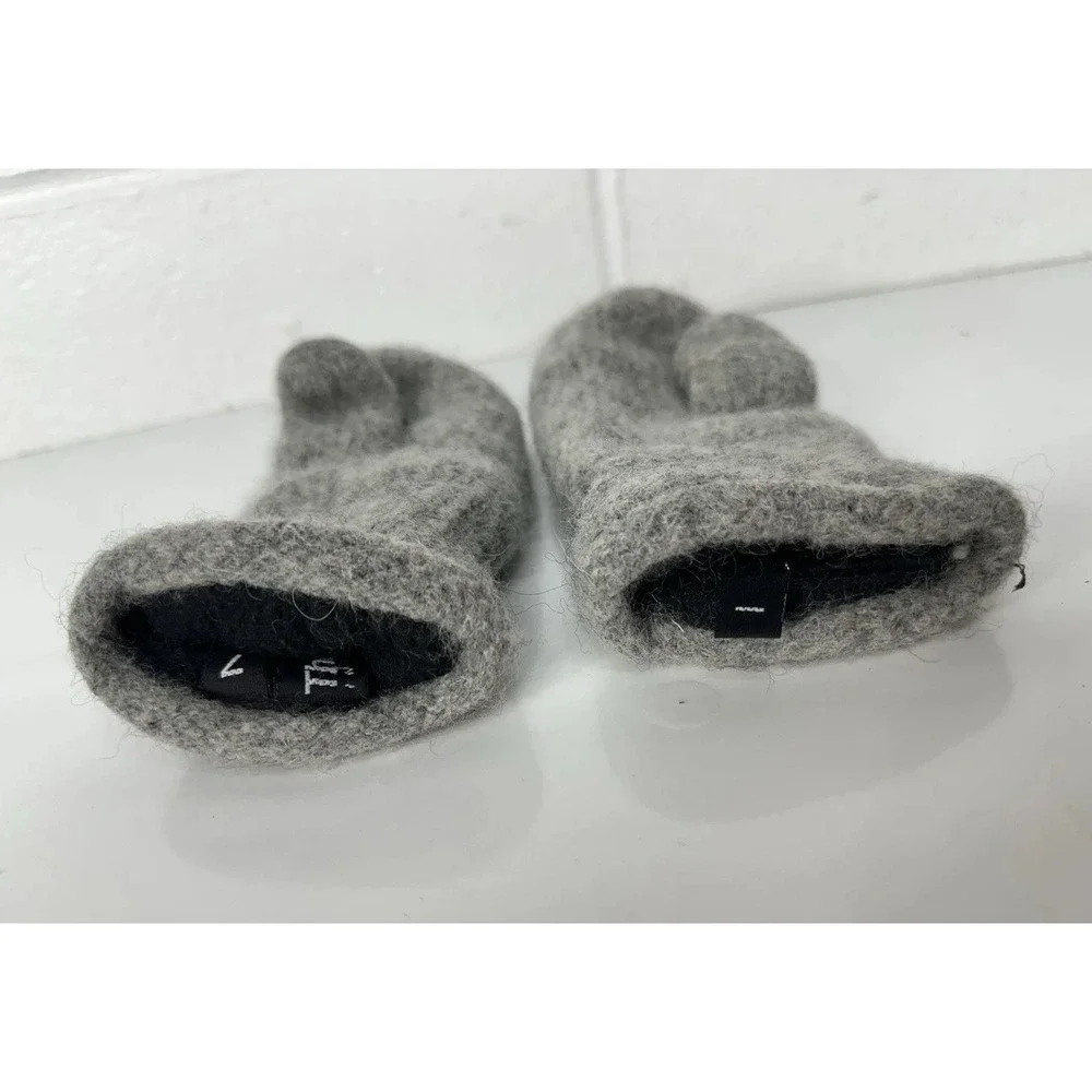 Hestra Shetland Wool Thinsulate Lined Gray Junior Mittens / Youth Size 7